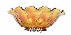 Stunning Carnival Glass Marigold Master Bowl With Kangaroo Motif