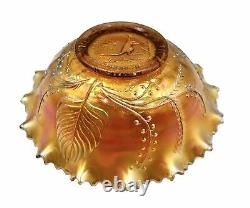 Stunning Carnival Glass Marigold Master Bowl With Kangaroo Motif