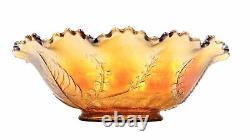 Stunning Carnival Glass Marigold Master Bowl With Kangaroo Motif