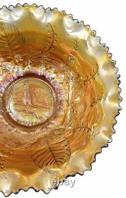 Stunning Carnival Glass Marigold Master Bowl With Kangaroo Motif