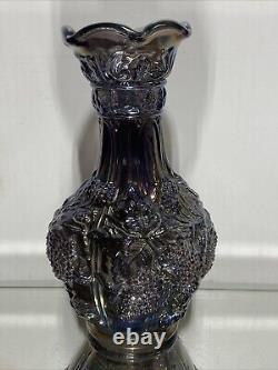 VTG. Carnival Glass Imperial Loganberry Vase. 10