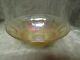 Vintage 1920's Imperial Glass Block Pattern Marigold Carnival Iridescent Bowl