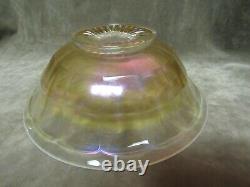 Vintage 1920's Imperial Glass Block Pattern Marigold Carnival Iridescent Bowl