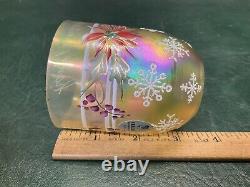 Vintage 1997 FENTON Iridescent Carnival Glass Fairy Lamp Light Christmas Ltd Ed