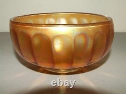 Vintage 8 pc. Lot of Marigold Iridescent Carnival Glass Bowls, Etc