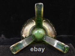Vintage Carnival Glass, Assorted Green/Amber 3 Lot