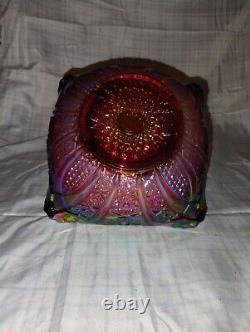 Vintage Extremely Rare Iridescent Carnival Glass 9 In Basket Perfect Condition