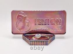 Vintage Fenton Carnival Art Glass Lavender Purple Opalescent Logo Dealer Sign