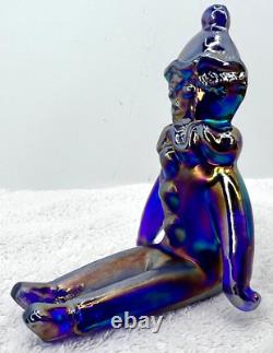 Vintage Fenton Carnival Glass Seated Clown Figurine