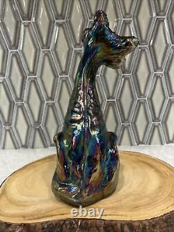 Vintage Fenton Iridescent Carnival Glass, Alley Cat Smiling Winking Eye 11