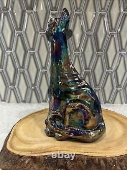 Vintage Fenton Iridescent Carnival Glass, Alley Cat Smiling Winking Eye 11