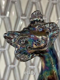 Vintage Fenton Iridescent Carnival Glass, Alley Cat Smiling Winking Eye 11