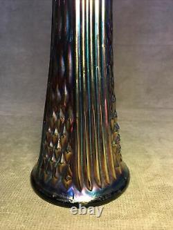 Vintage Fenton Iridescent? Carnival Glass Vase Large Size 16 Beautiful