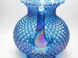 Vintage Fenton Pitcher1992/3 Generationsblue Opalescent/carnivalhobnail