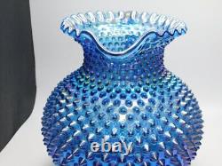 Vintage Fenton Pitcher1992/3 Generationsblue Opalescent/carnivalhobnail