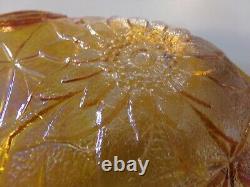 Vintage INDIANA Carnival Glass NOS EXCELLENT Iridescent GOLD Candy Oval Dish
