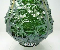 Vintage Imperial Large POPPY SHOW Vase Iridescent Carnival Helios Green