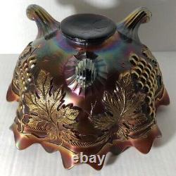 Vintage Northwood Grape & Cable Carnival Glass Bowl