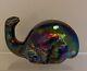 Vintage Pele's Glass Hawaii Iridescent Carnival Paperweight Figurine Dinosaur