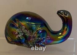 Vintage Pele's Glass Hawaii Iridescent Carnival Paperweight Figurine Dinosaur