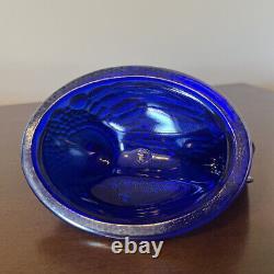 Vintage Westmoreland 5.5 Blue Iridescent? Carnival Glass Hen On A Nest EUC
