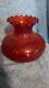 Vintage red iridescent carnival glass lampshade
