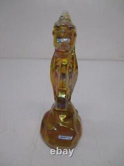 Vtg Fenton Carnival Art Glass Amber Gold Iridescent Seahorse Figurine 4 Tall