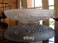 WHITE! Northwood Grape & Cable IC Master Bowl 10.5 1908 Carnival Glass SCARCE