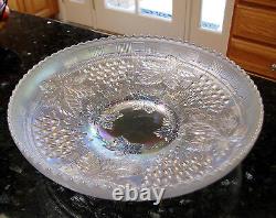 WHITE! Northwood Grape & Cable IC Master Bowl 10.5 1908 Carnival Glass SCARCE